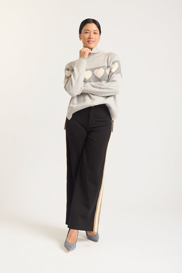 Bailey Merino Cashmere Sweater In Mineral Grey