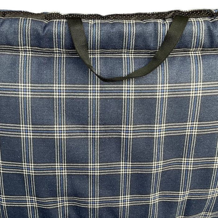 EcoSnug Luxe Dog Mattress – Maroon & Navy | Sustainable Cotton Canvas Pet Bed - Mojopanda Organic Store