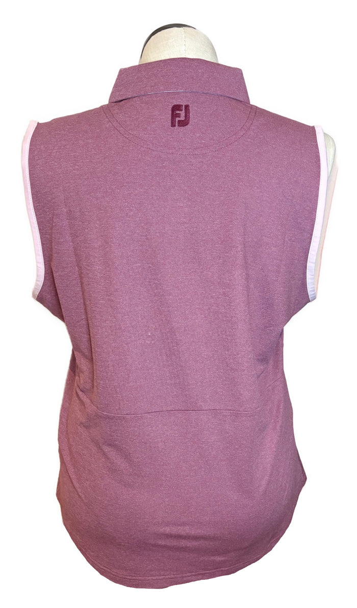 Footjoy Women's Purple Heathered Sleeveless Golf Top w/Logo Size XL