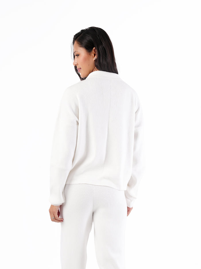 KNIT POLO SWEATER