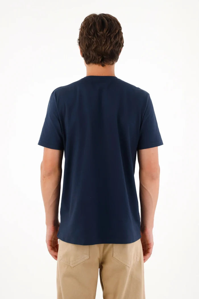 Men's Blue Anti-Pilling T-Shirt