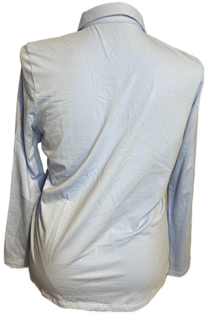 Renwick Periwinkle Long Sleeve Polo Size L
