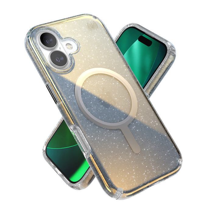 Speck Presidio Lux MagSafe Case - Apple iPhone 17 - Silver Glitter (SPK151013-3274)