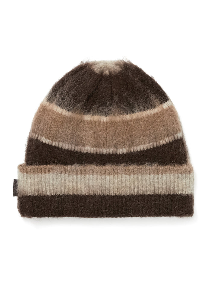Striped Mohair Beanie