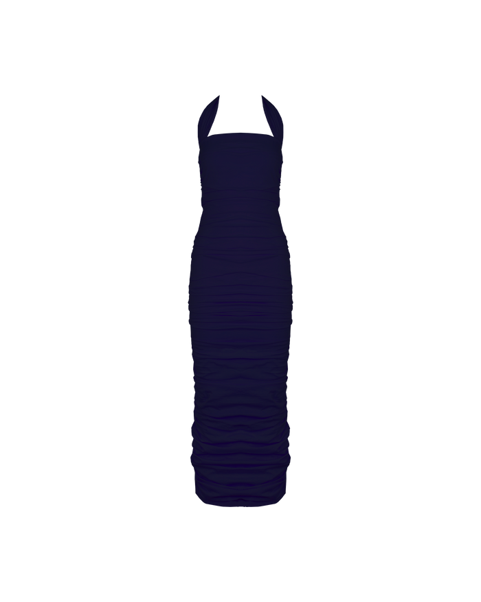 ARIEL HALTER DRESS NAVY