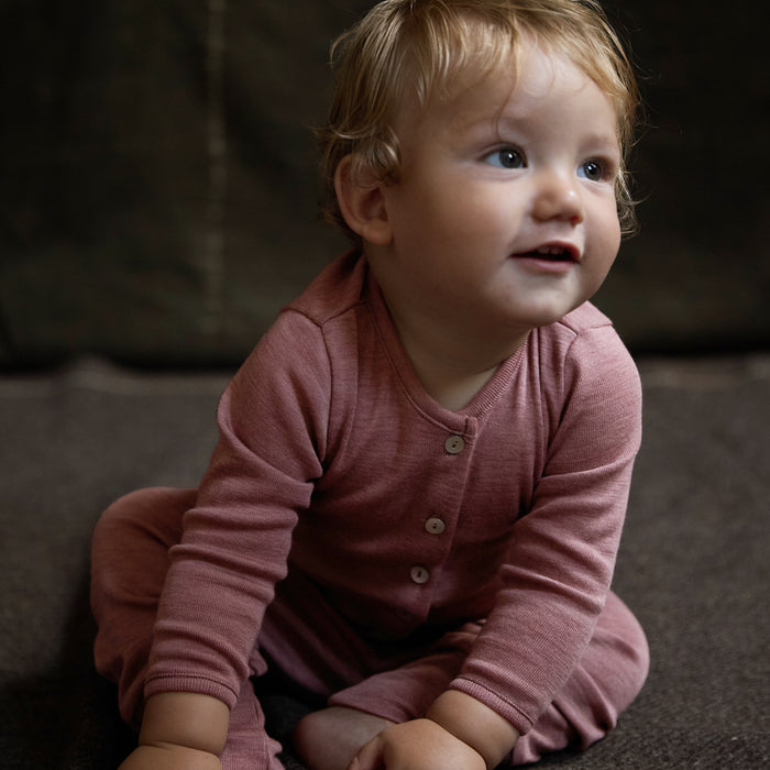Batis Baby Pants - Merino Wool & Silk - Orchid