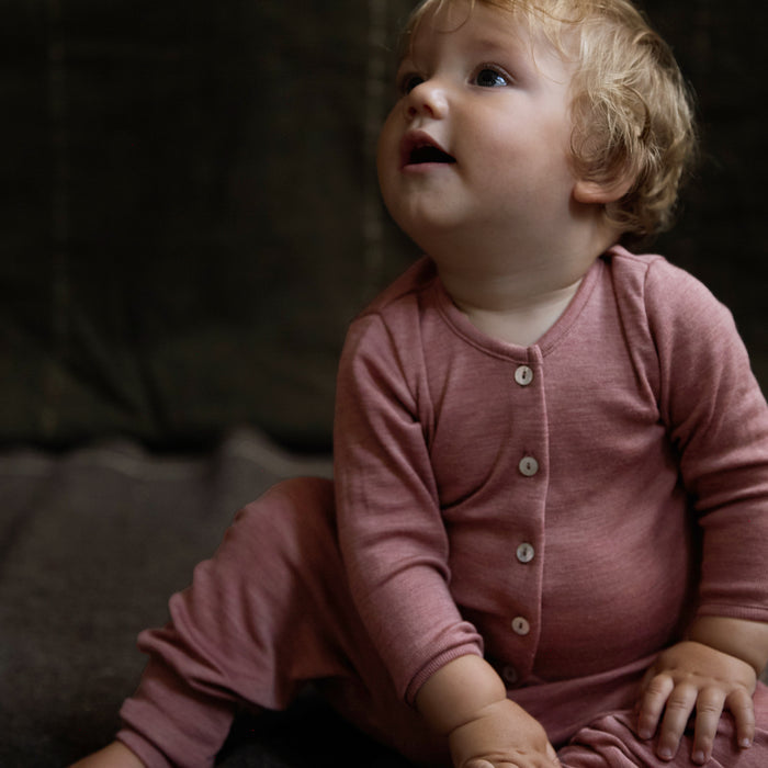 Batis Baby Pants - Merino Wool & Silk - Orchid