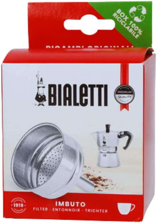 Bialetti 6 - Cup Moka Express Stovetop Espresso Maker Aluminum Replacement Funnel - Coffeesection