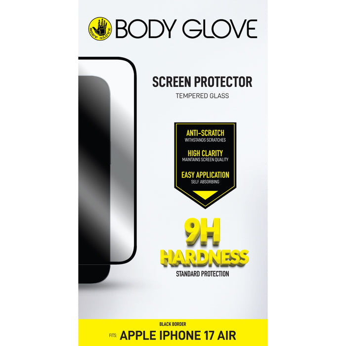 Body Glove Tempered Glass Screen Protector - Apple iPhone Air - Black (BGSGFGTG-I17AB)