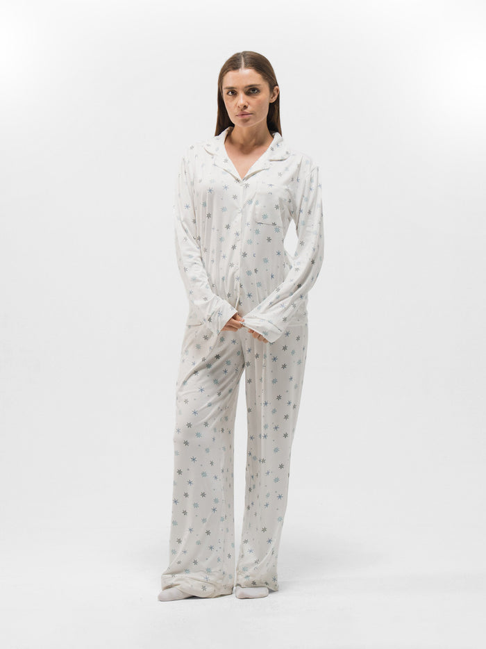 BUTTON UP LONG SLEEVE PANTS SET