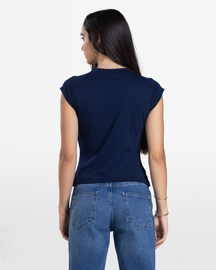 CAP SLEEVE T-SHIRT NAVY 2