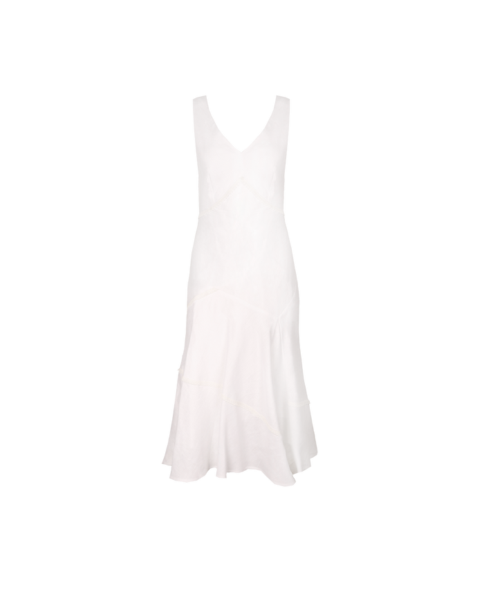 COLETTE PATCHWORK DRESS WHITE