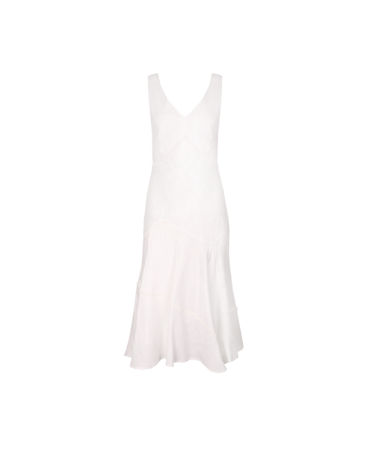 COLETTE PATCHWORK DRESS WHITE