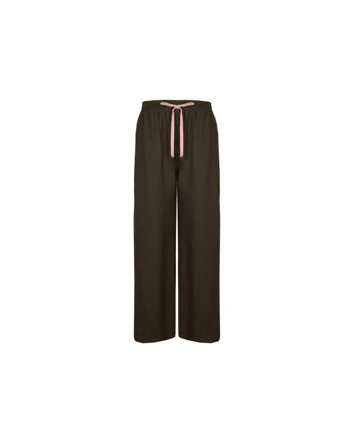 CORVETTE TROUSER DARK BROWN PINK