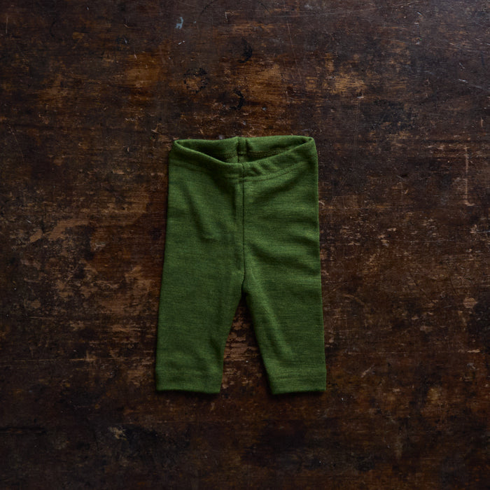 Finch Baby Leggings - Merino Wool & Silk - Forest