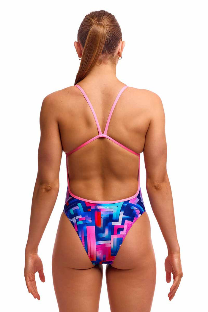 Funkita Ladies You Tubey single strength one-piece swimsuit in multi-color, designed for women’s swimwear.