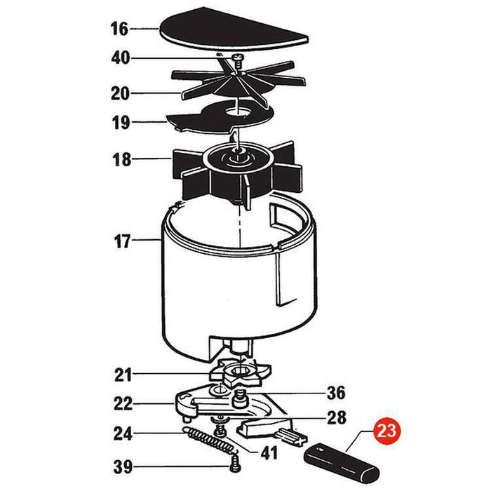 Gaggia Hand Grip For Gaggia MDF Coffee Grinder - MDF0051 - Coffeesection