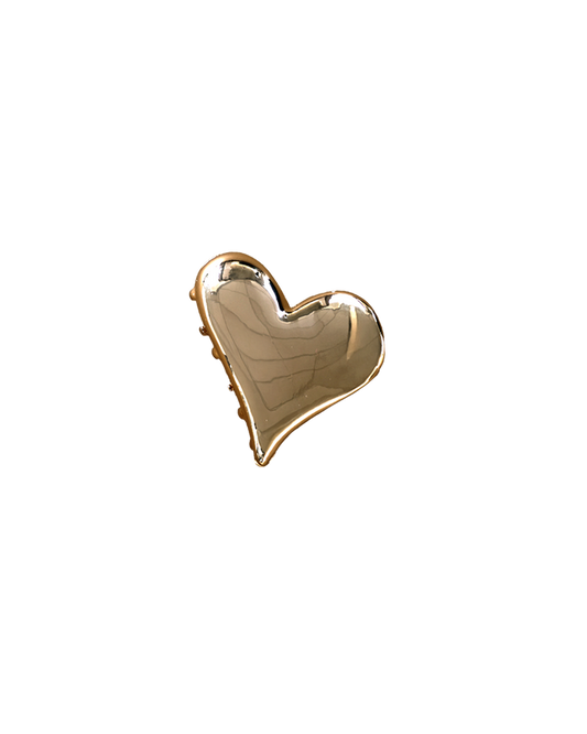 HEART HAIR CLAW SMALL GOLD