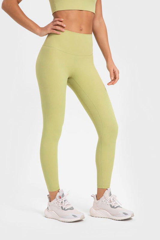 Highly Stretchy Wide Waistband Yoga Leggings - Madikfashions.com