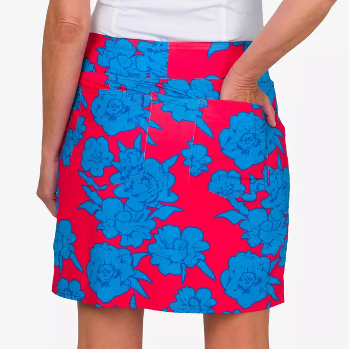Jofit Mina Bold Floral Print Golf Skort- Red/Blue Size L MSP$92