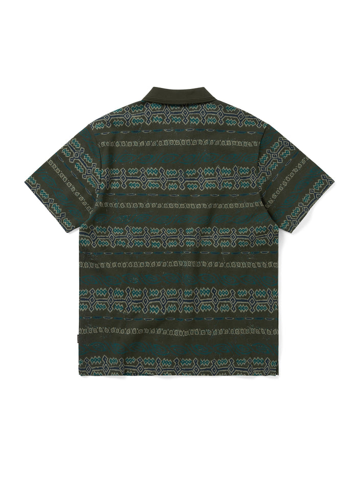 Jungle Jacquard Zip Up Top