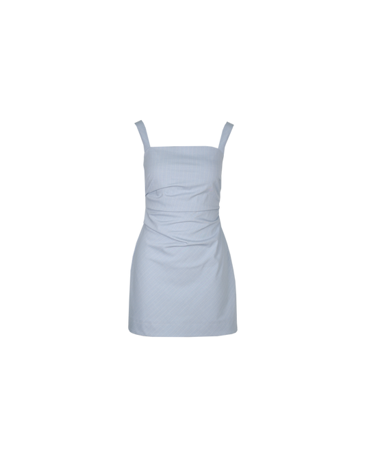 JUPITER MINI DRESS POWDER PINSTRIPE