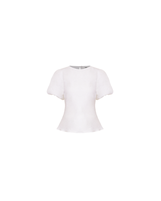 KENDALL LINEN TOP WHITE