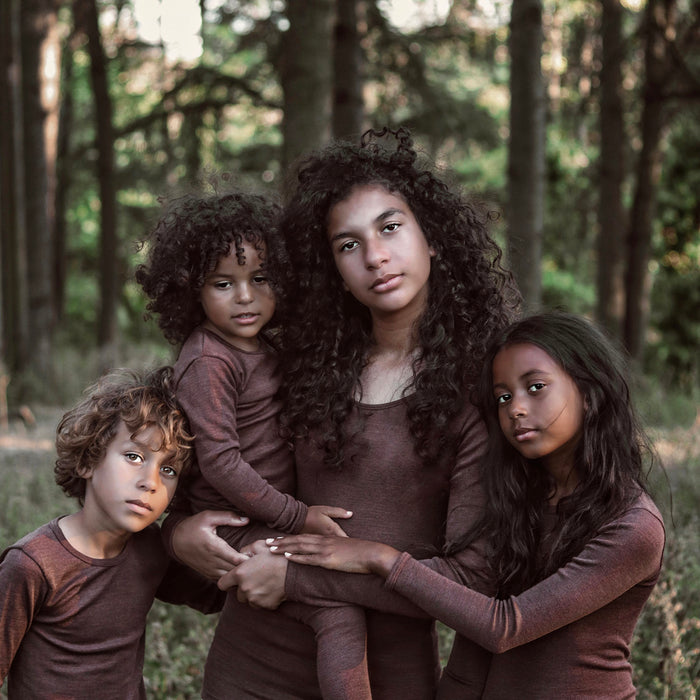 Lark Baby & Kids Top - Merino Wool & Silk - Squirrel