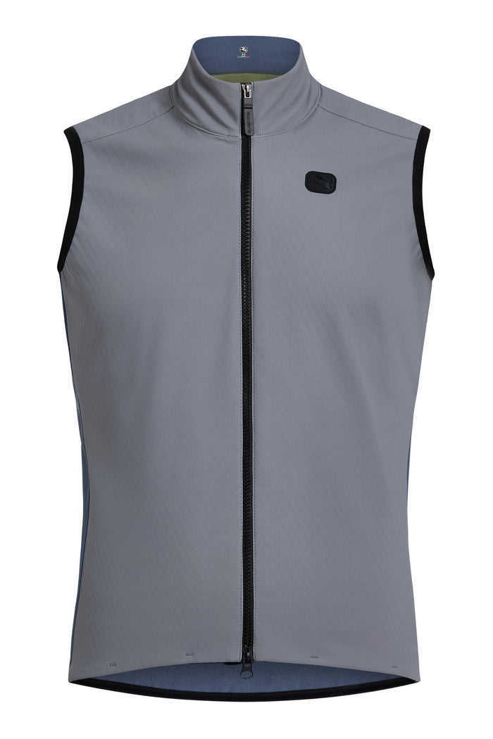 Men's SilverLine Thermal Vest by Giordana Cycling, STONE/GREY, Made in Italy