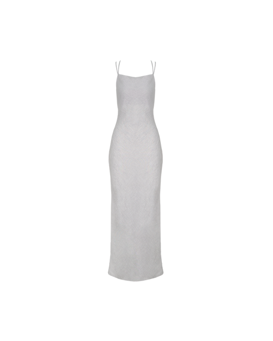 NAIA LINEN MIDIDRESS GREY MARLE