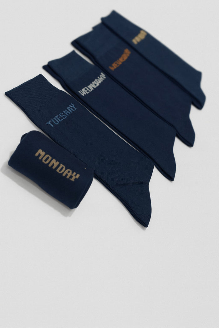 Navy Days of Week Socks – Monday to Friday - Hinz Clothing