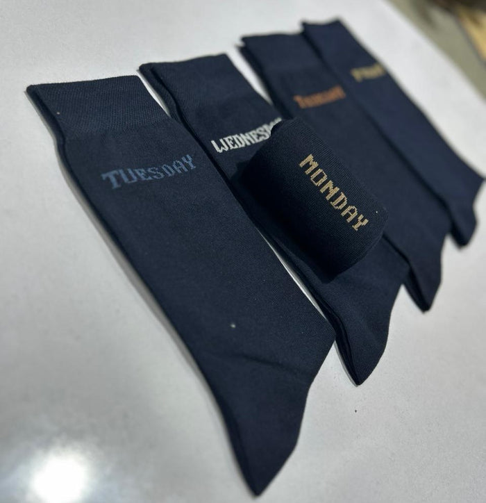 Navy Days of Week Socks – Monday to Friday - Hinz Clothing
