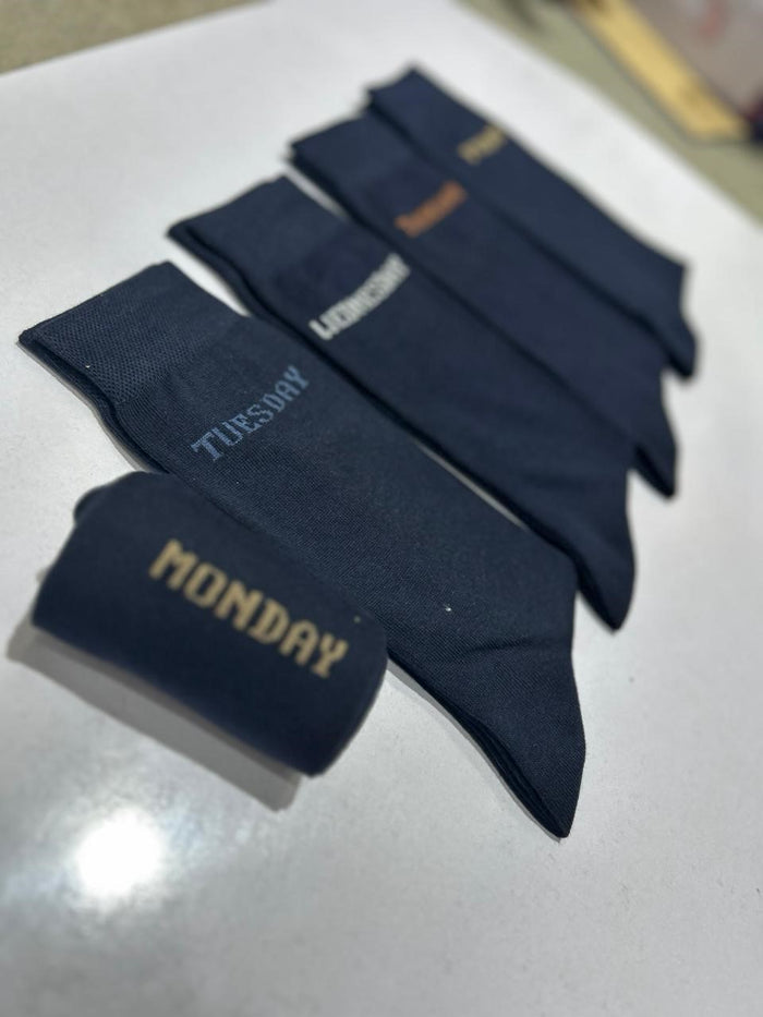 Navy Days of Week Socks – Monday to Friday - Hinz Clothing