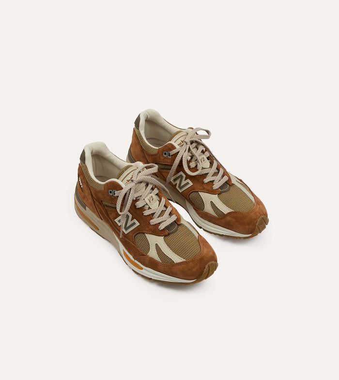 New Balance ‘Iconic Influences’ Caramel Café Made in UK 991v2 Trainers