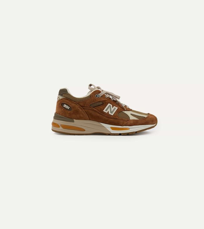 New Balance ‘Iconic Influences’ Caramel Café Made in UK 991v2 Trainers