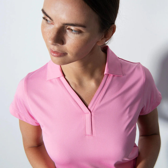 New Daily Sports Anzio Pink Sky Cap Sleeve Golf Polo MSP$76