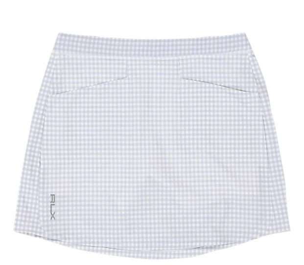 New Ralph Lauren RLX Aim 4-Way Stretch Purple Gingham Golf Skort Size L MSP$148