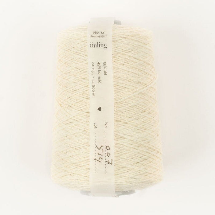 Önling No 12: All - season wool and cotton blend yarn - Off White (007)
