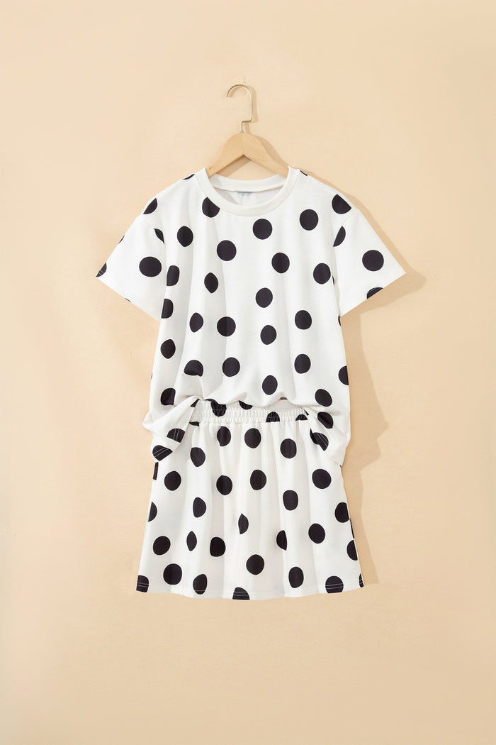Playful Polka Dot 2-Piece Skort Set