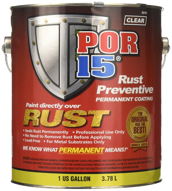 POR 15 High Performance Rust Preventive Coating 45101 (Clear - Gallon) - Detailing Connect