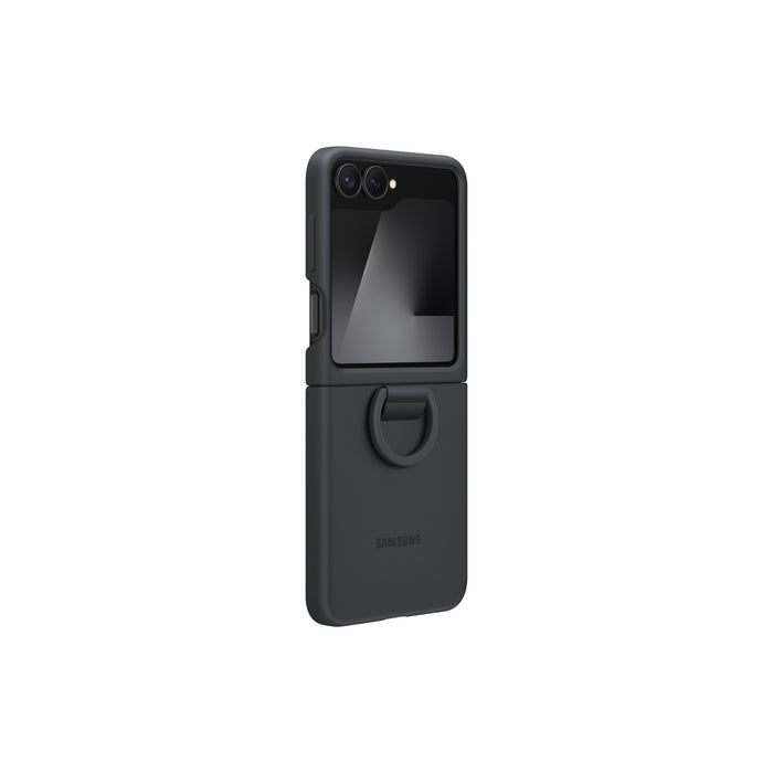 Samsung Silicone Cover With Ring - Samsung Galaxy Z Flip7 FE / Flip6 - Black (SAM-EF-PF741TB)