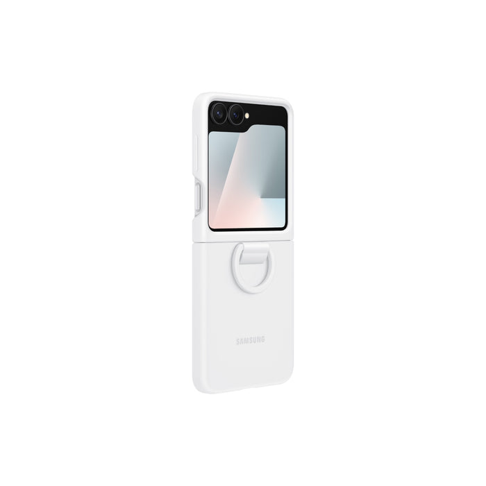 Samsung Silicone Cover With Ring - Samsung Galaxy Z Flip7 FE / Flip6 - White (SAM-EF-PF741TW)