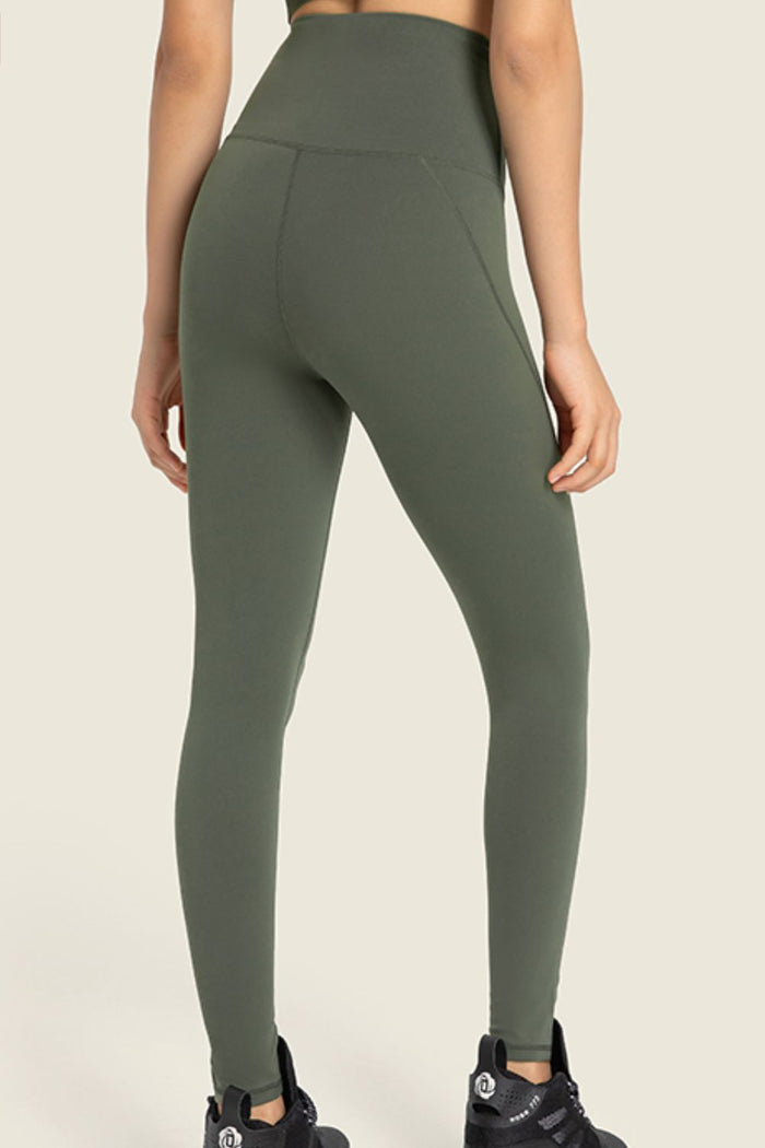 Seamless High-Rise Wide Waistband Yoga Leggings - Madikfashions.com