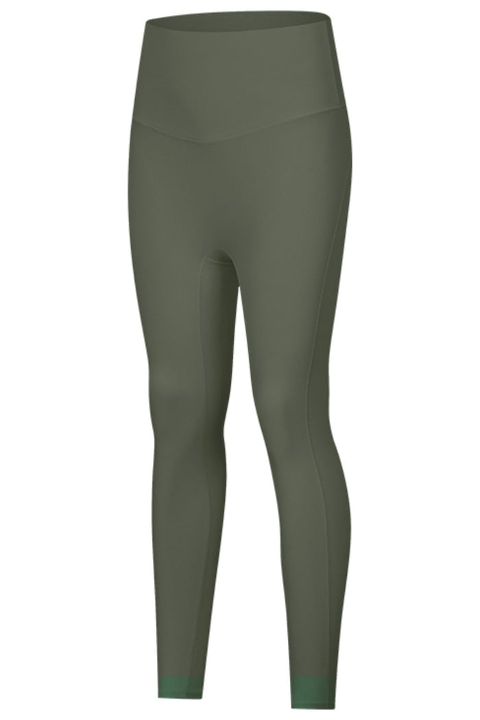 Seamless High-Rise Wide Waistband Yoga Leggings - Madikfashions.com