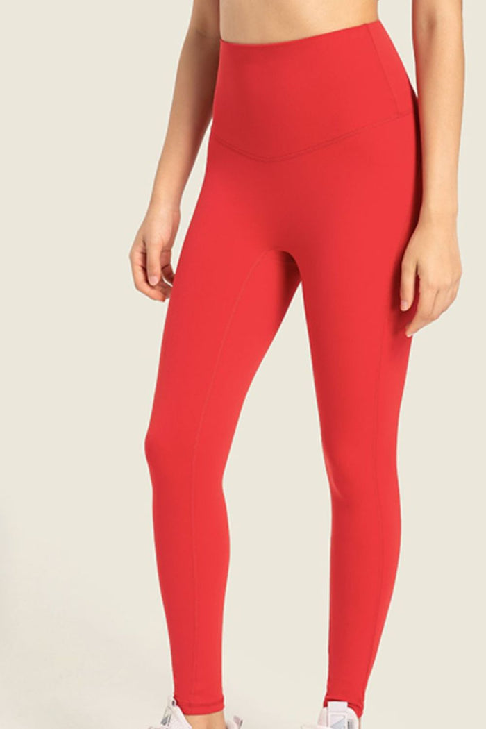 Seamless High-Rise Wide Waistband Yoga Leggings - Madikfashions.com
