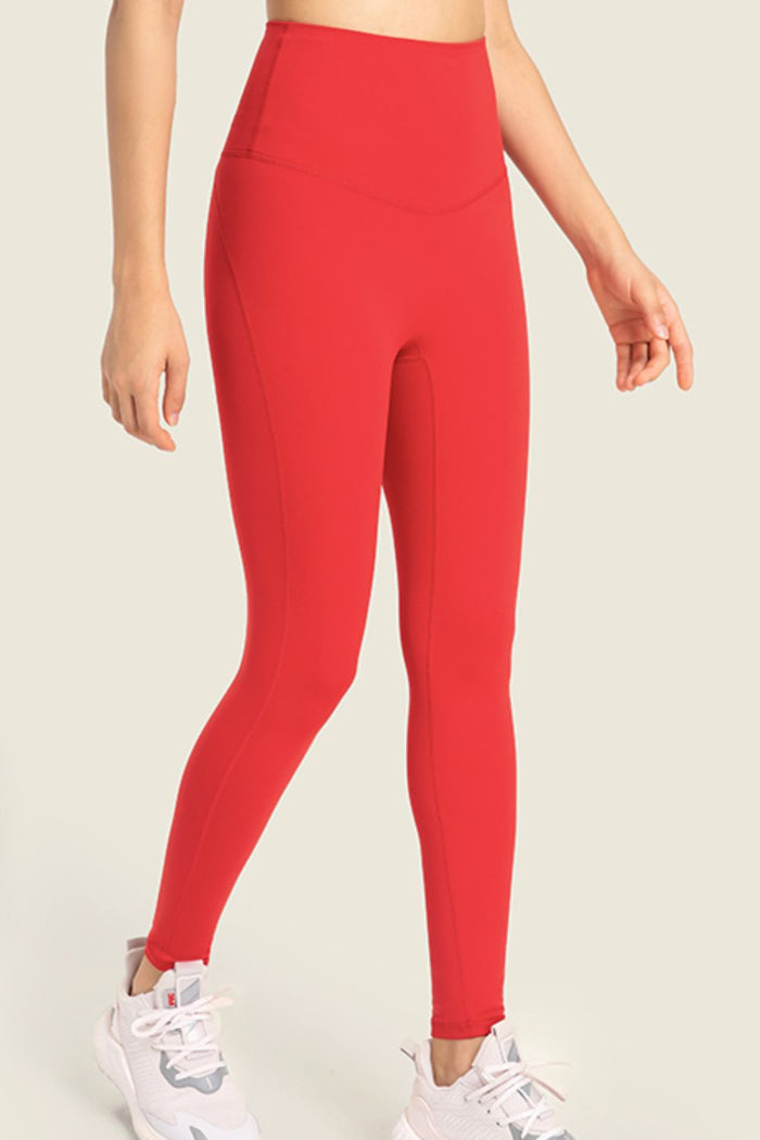Seamless High-Rise Wide Waistband Yoga Leggings - Madikfashions.com