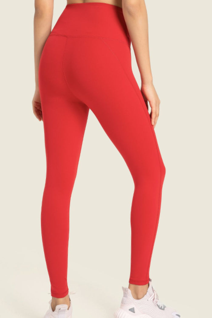Seamless High-Rise Wide Waistband Yoga Leggings - Madikfashions.com