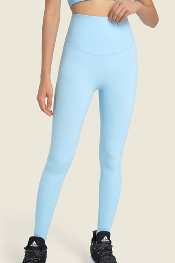 Seamless High-Rise Wide Waistband Yoga Leggings - Madikfashions.com