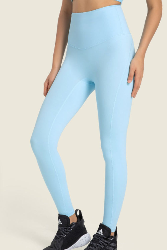 Seamless High-Rise Wide Waistband Yoga Leggings - Madikfashions.com