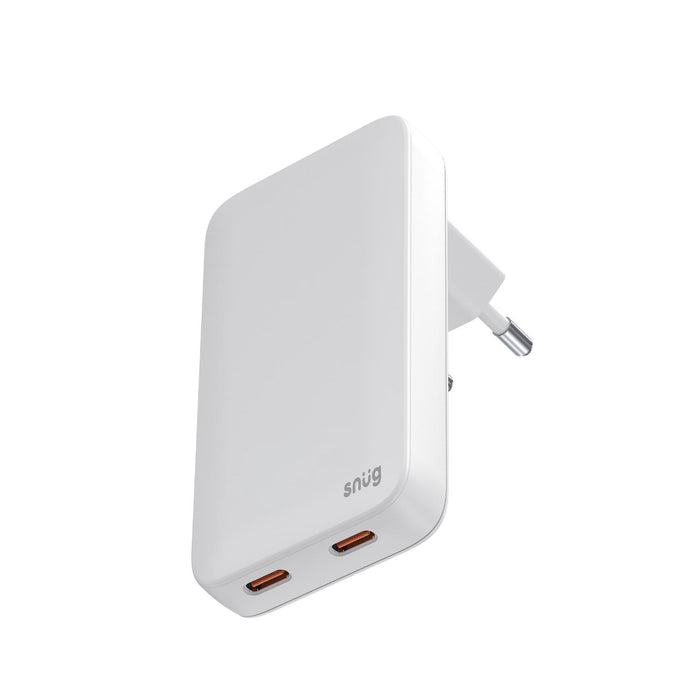 Snug 2 Port PD GaN Slim Wall Charger 45W - White (SNPW-2SLIM45-WH)